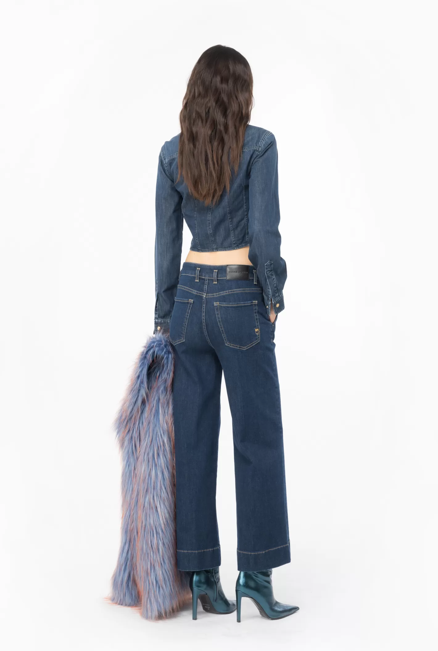 Pinko Jeans flared con cintura LAVAGGIO MEDIO SCURO Store