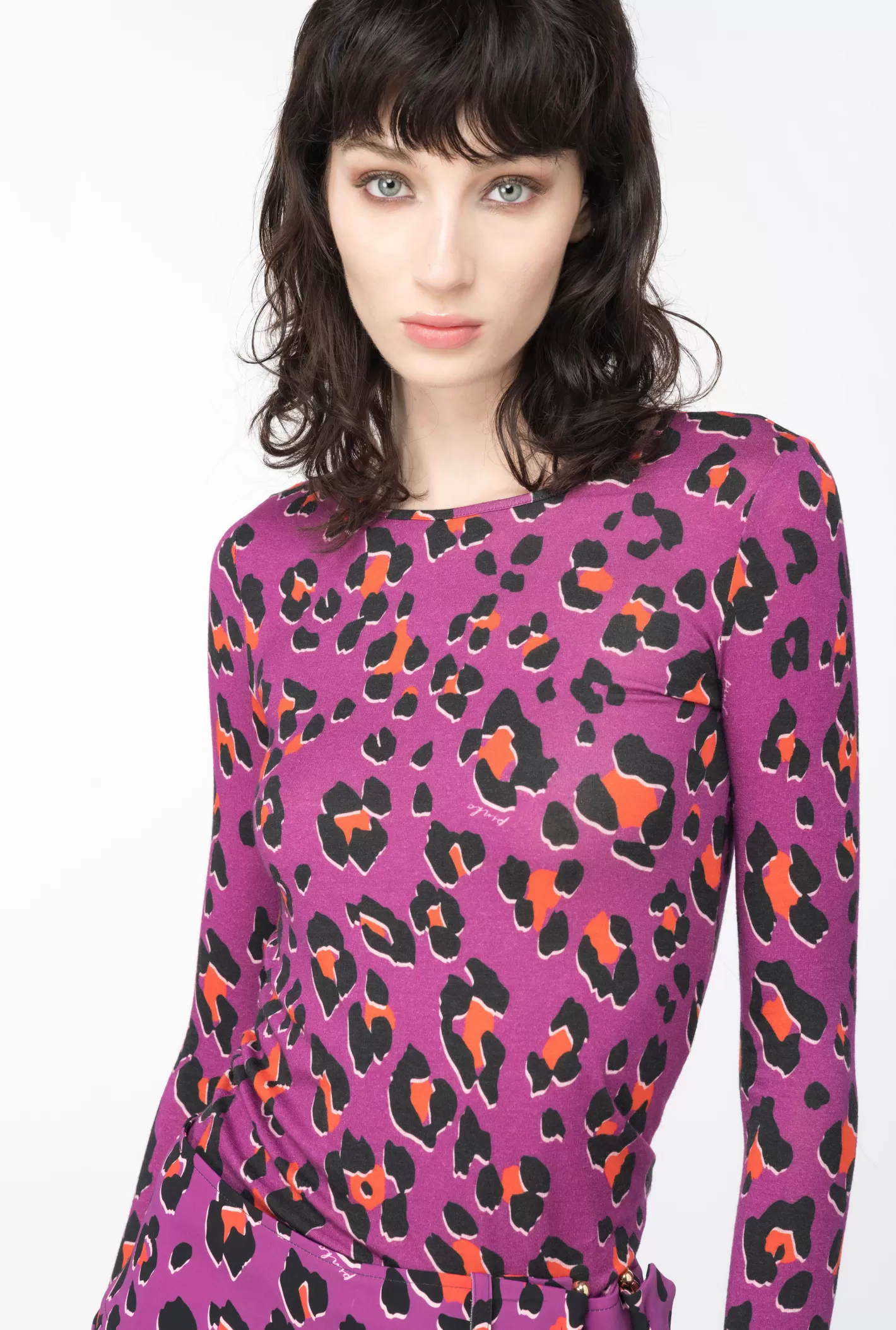 Pinko Maglia animalier psichedelico BOUGANVILLE/ARANCIO/NERO Cheap