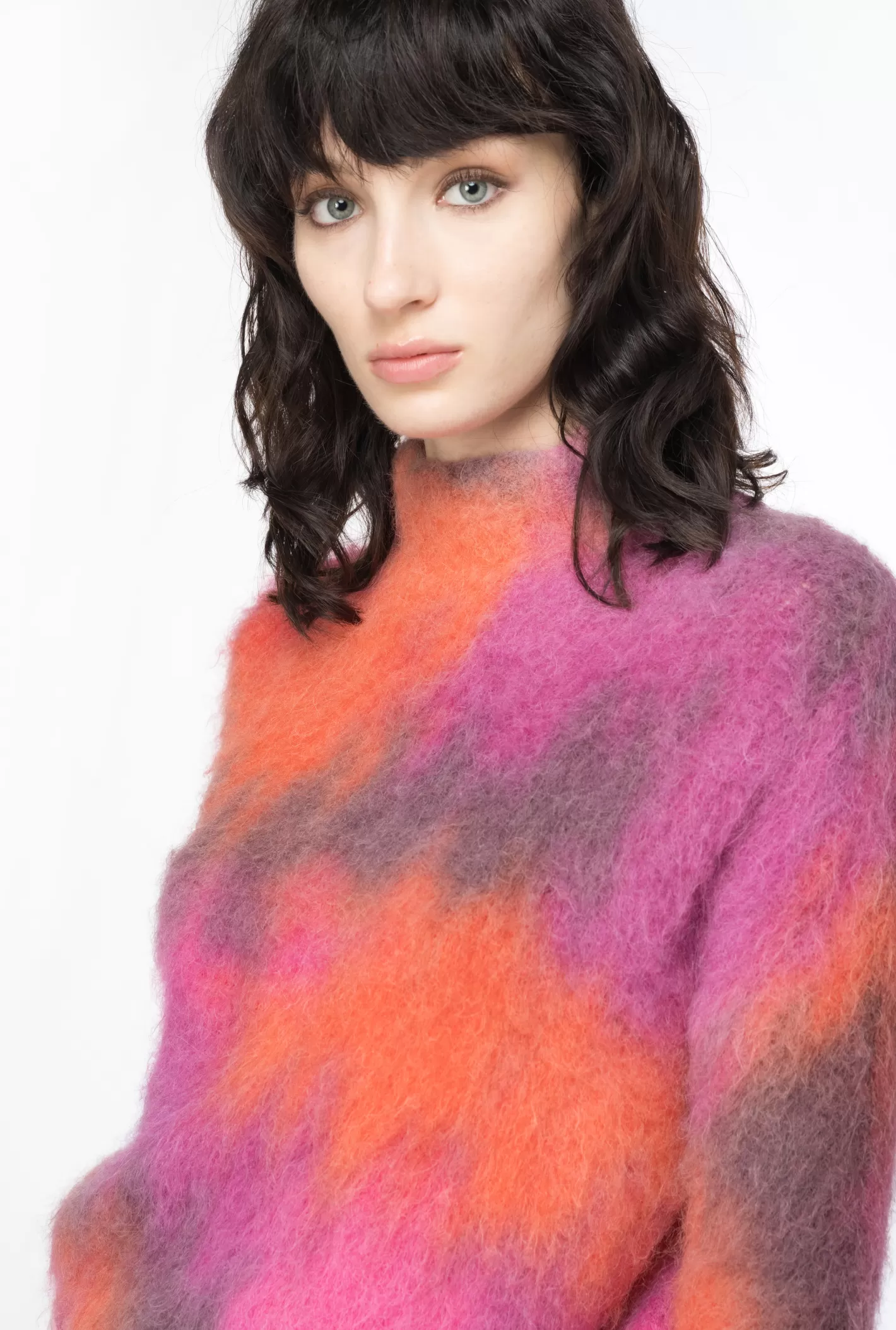 Pinko Maglioncino alpaca effetto sfumato ARANCIO/ FUXIA Discount