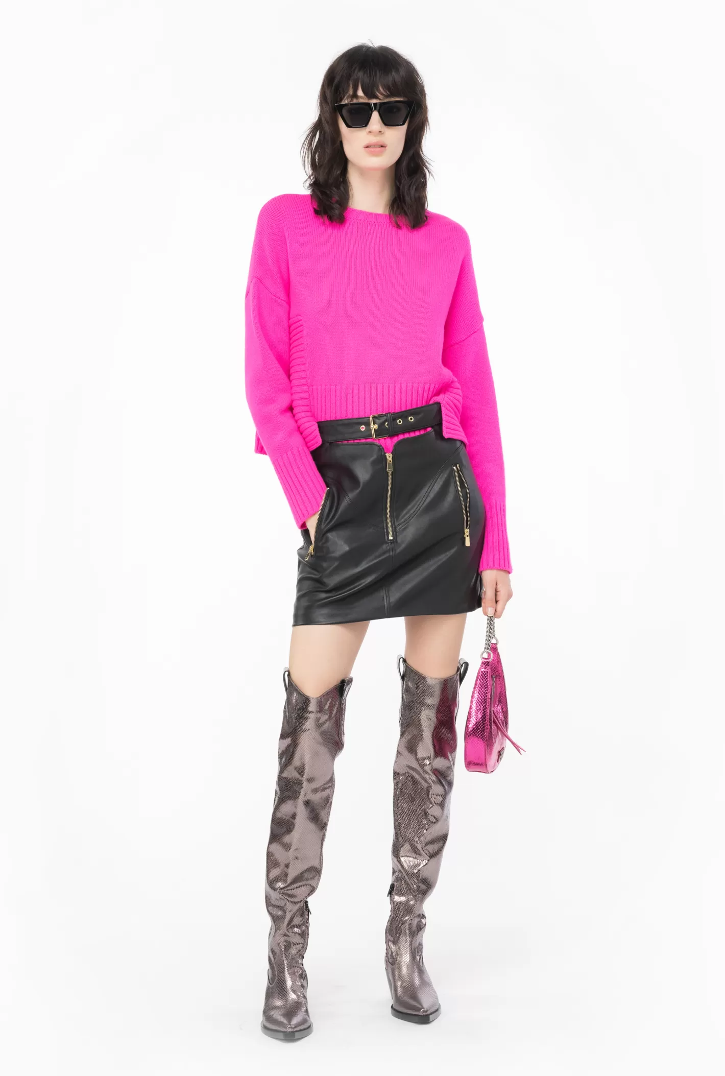 Pinko Maglioncino lana e cachemire FULMINE ROSA Online