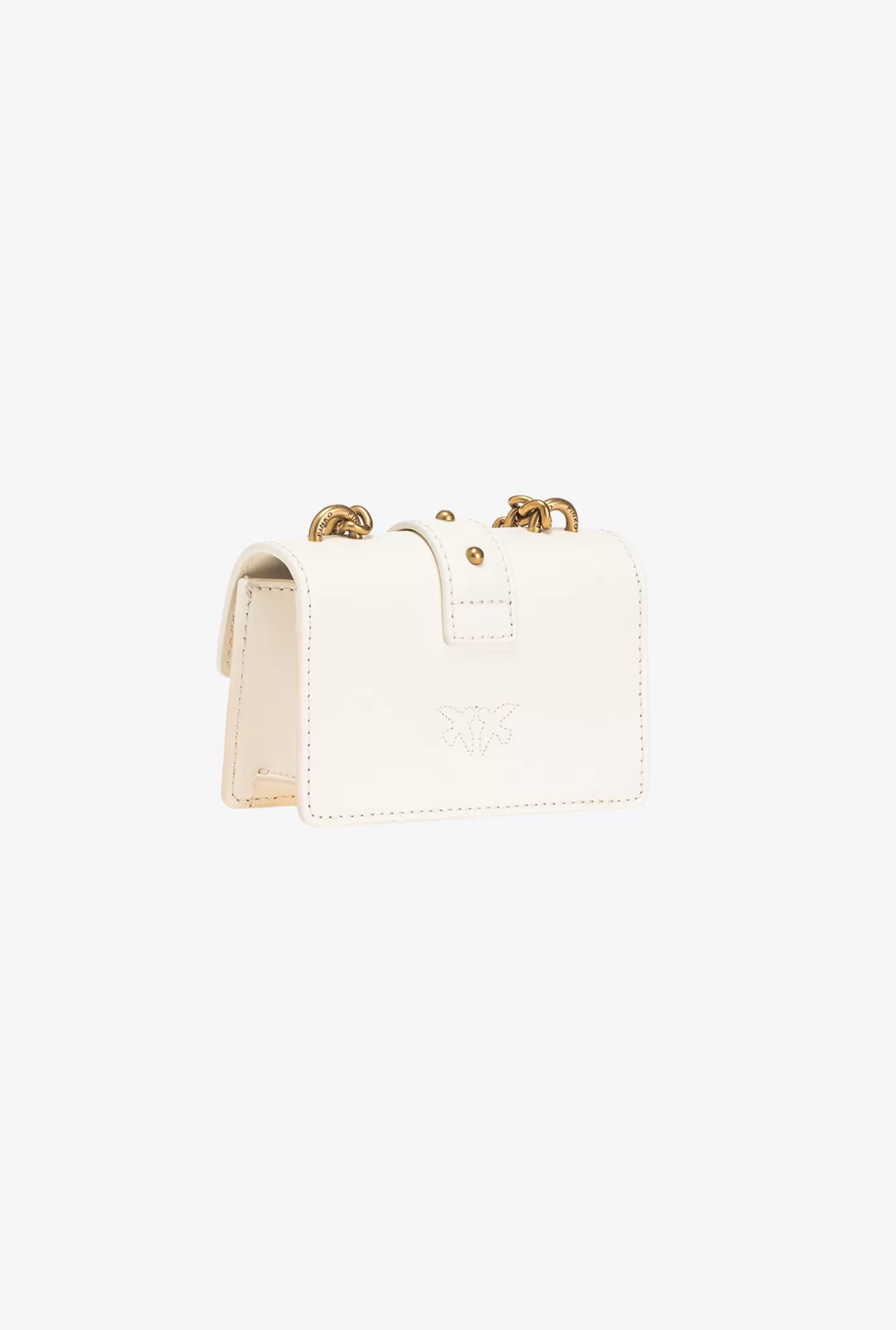 Pinko Micro Love Bag One Simply BIANCO+BANCO-ANTIQUE GOLD Outlet