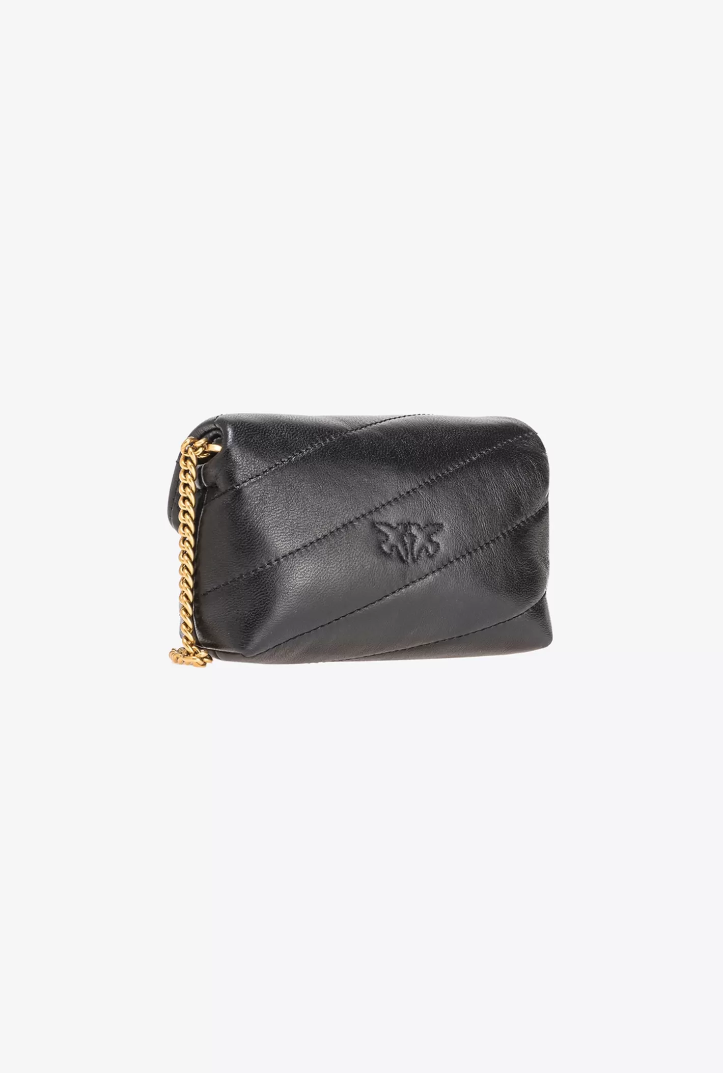 Pinko Micro Love Bag Puff Maxi Quilt NERO-ANTIQUE GOLD Sale