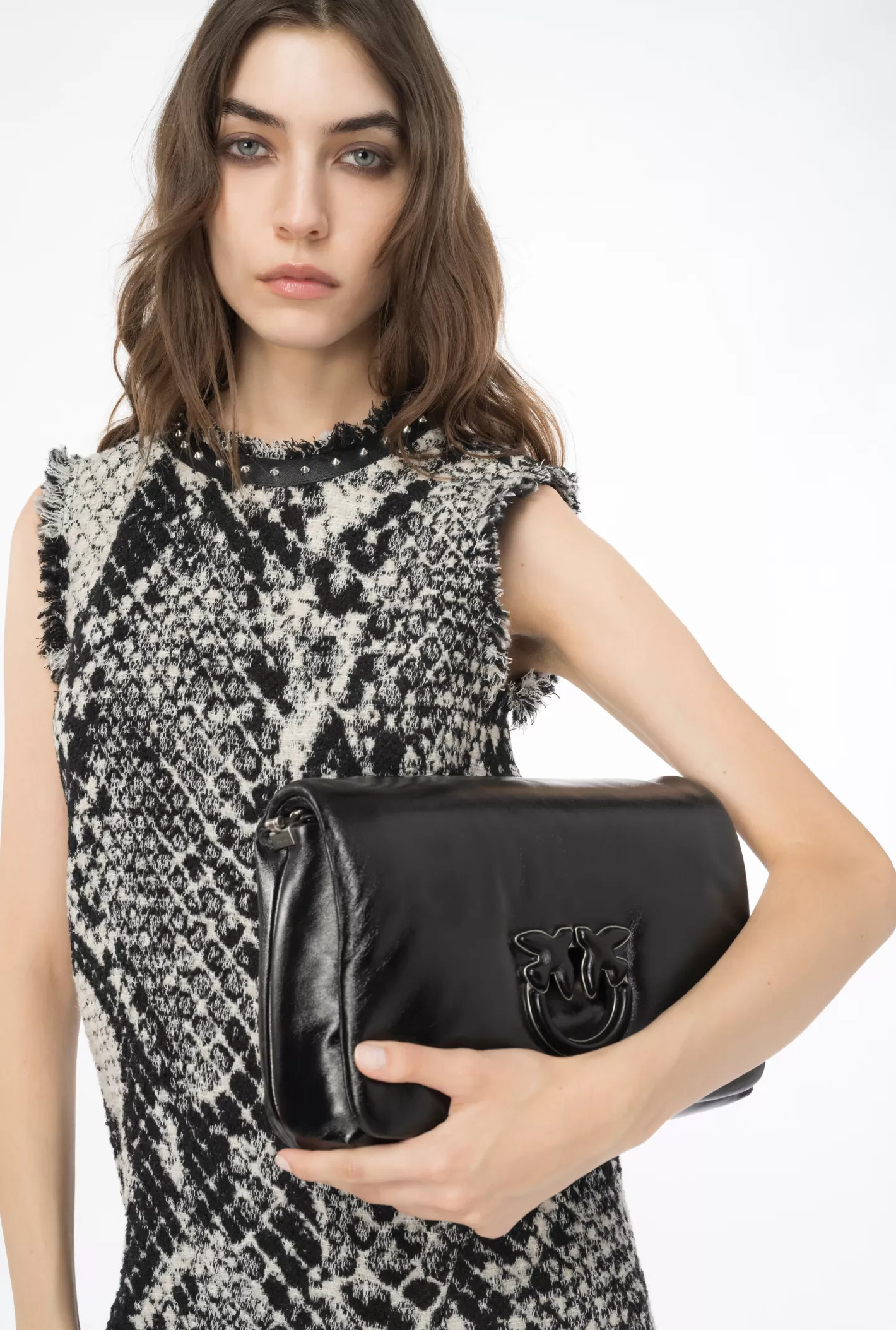 Pinko Mini abito snake jacquard BIANCO/NERO Best