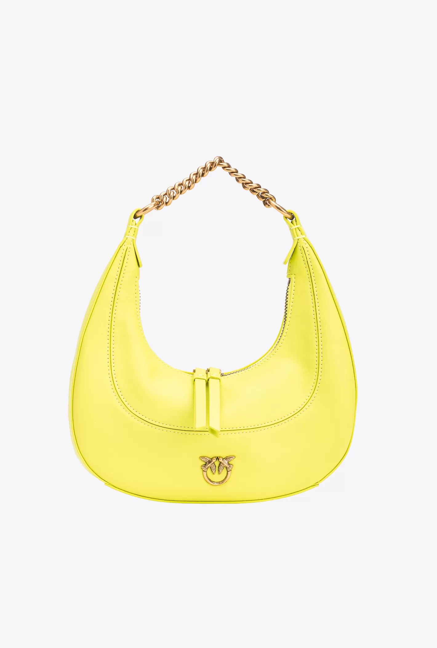 Pinko Mini Brioche Bag Hobo GIALLO CEDRO-ANTIQUE GOLD Store