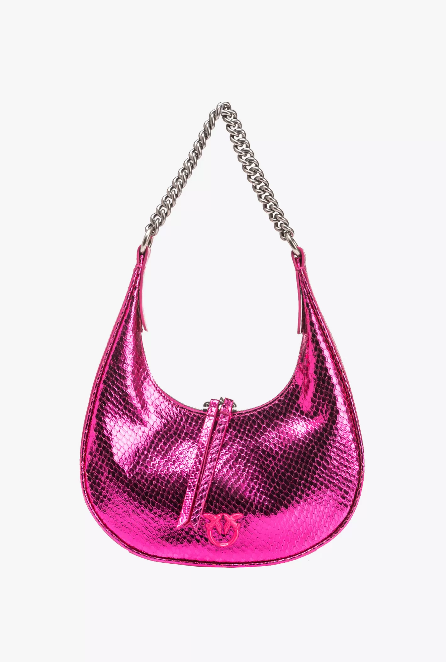 Pinko Mini Brioche Bag Hobo PINK PINKO-OLD SILVER New