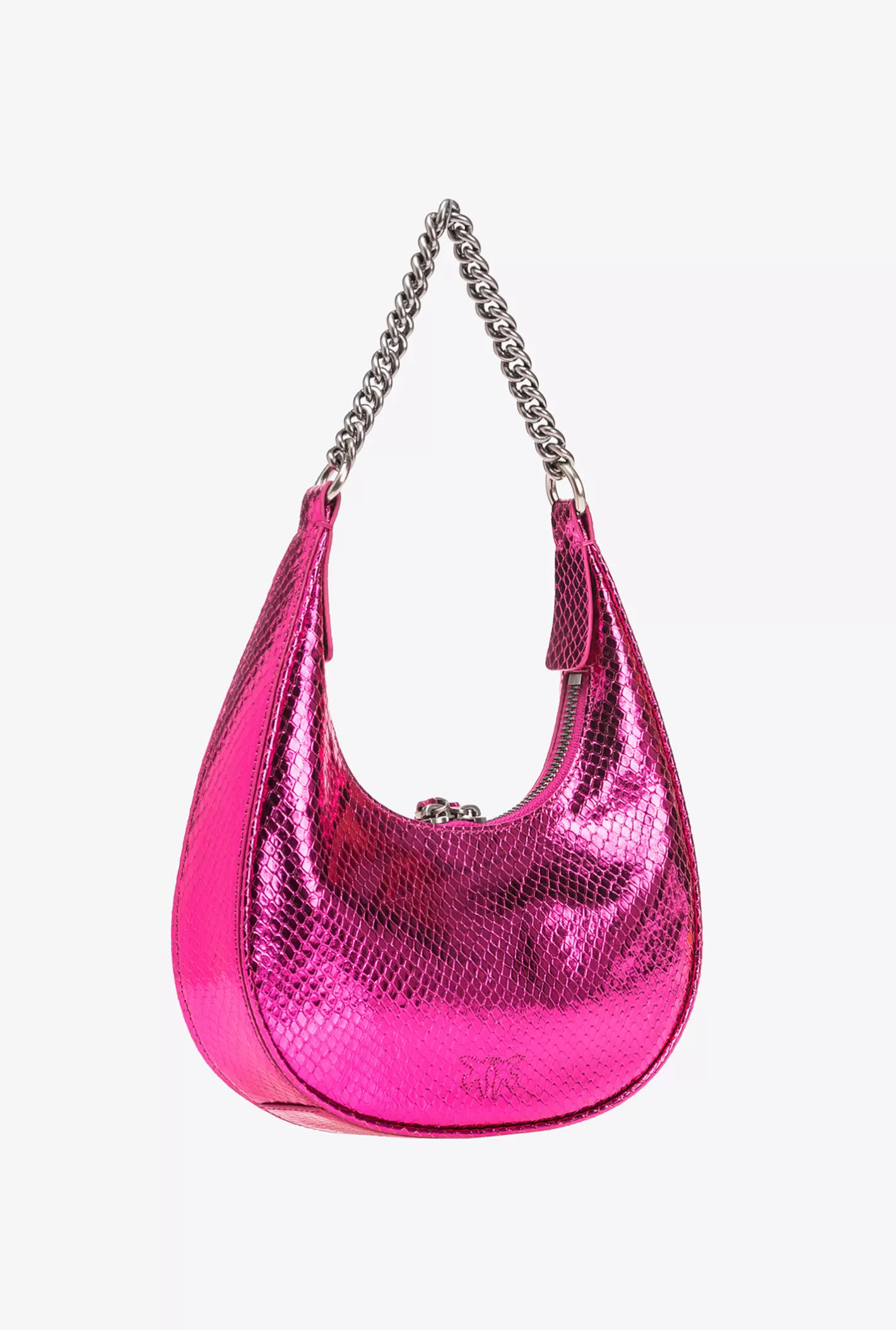 Pinko Mini Brioche Bag Hobo PINK PINKO-OLD SILVER New