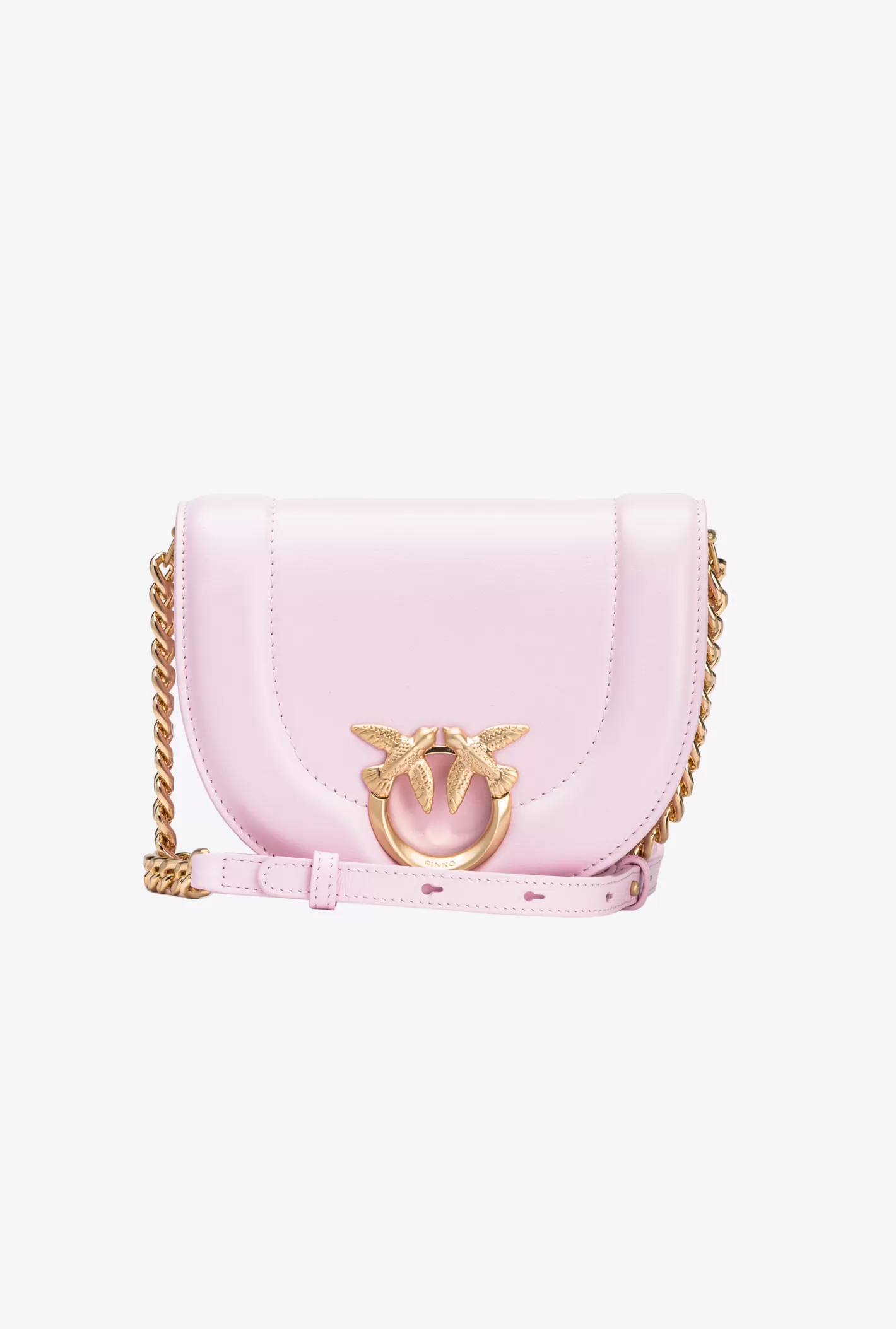 Pinko Mini Love Bag Click Round Galleria FESTIVAL BLOOM-BRUSHED GOLD Hot