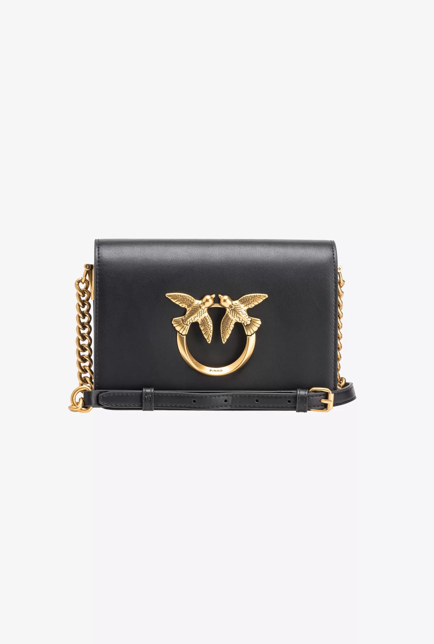 Pinko Mini Love Bag Click Simply NERO-ANTIQUE GOLD Store