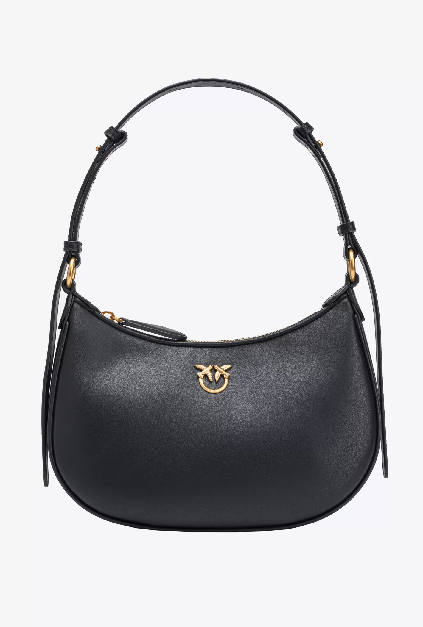 Pinko Mini Love Bag Half Moon Simply NERO-ANTIQUE GOLD Flash Sale