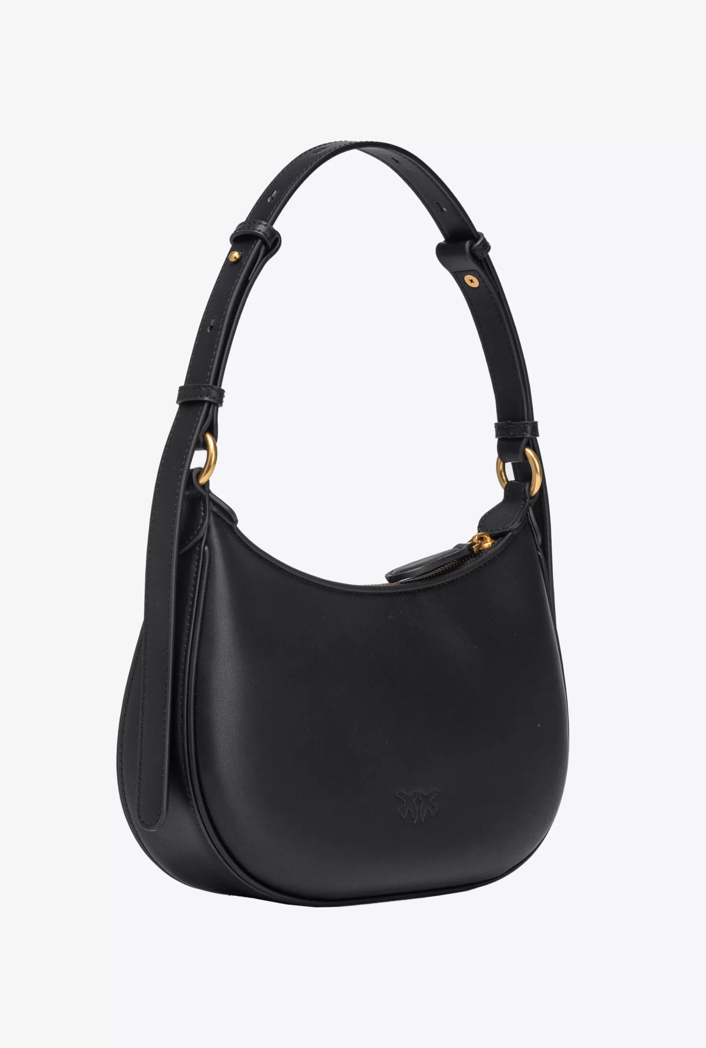 Pinko Mini Love Bag Half Moon Simply NERO-ANTIQUE GOLD Flash Sale