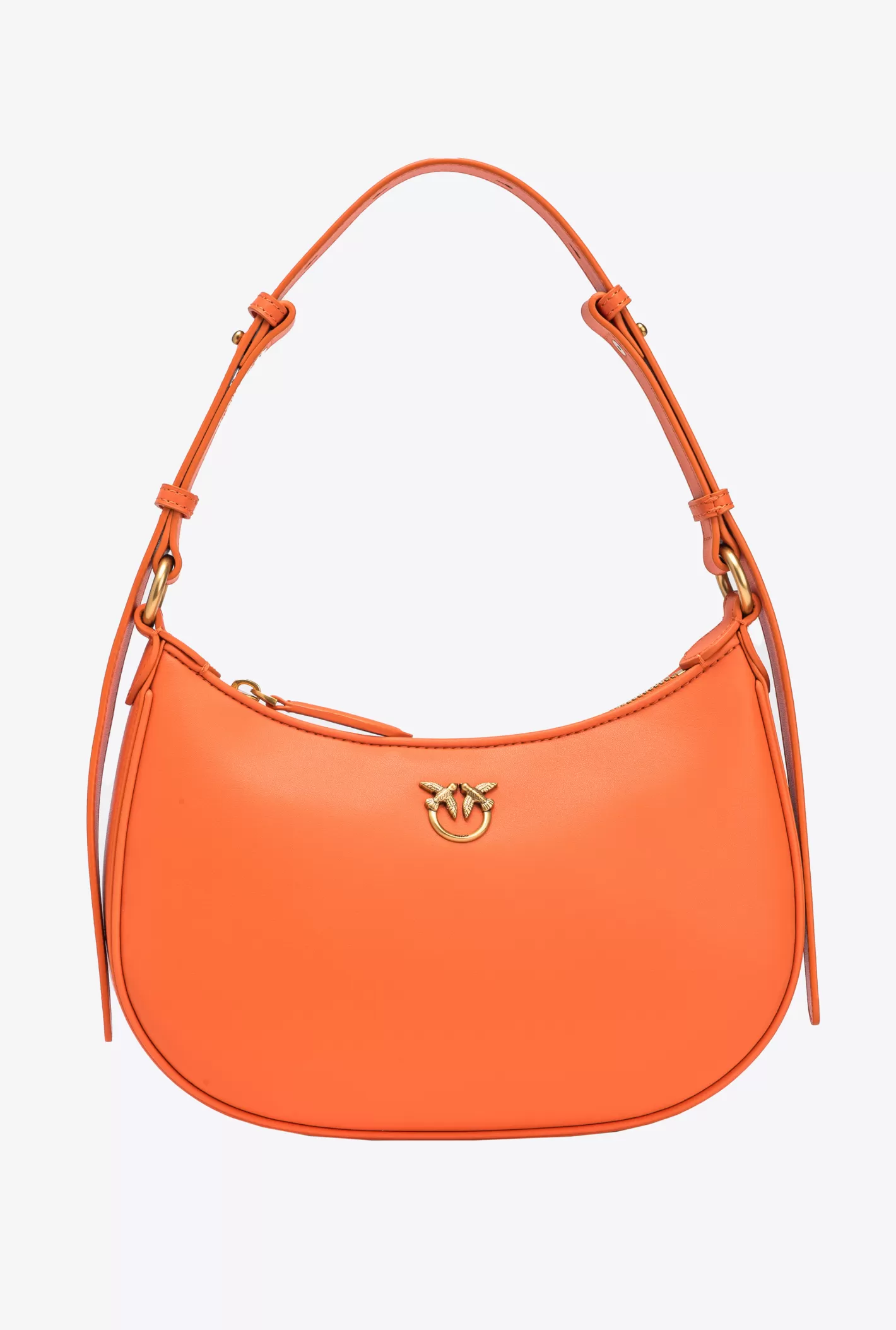 Pinko Mini Love Bag Half Moon Simply ARANCIO-ANTIQUE GOLD Clearance