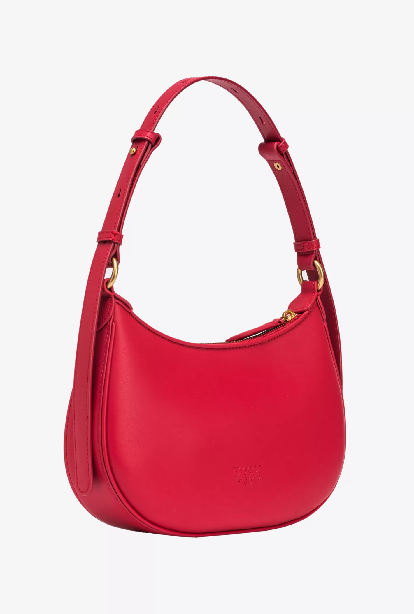 Pinko Mini Love Bag Half Moon Simply ROSSO-ANTIQUE GOLD Flash Sale