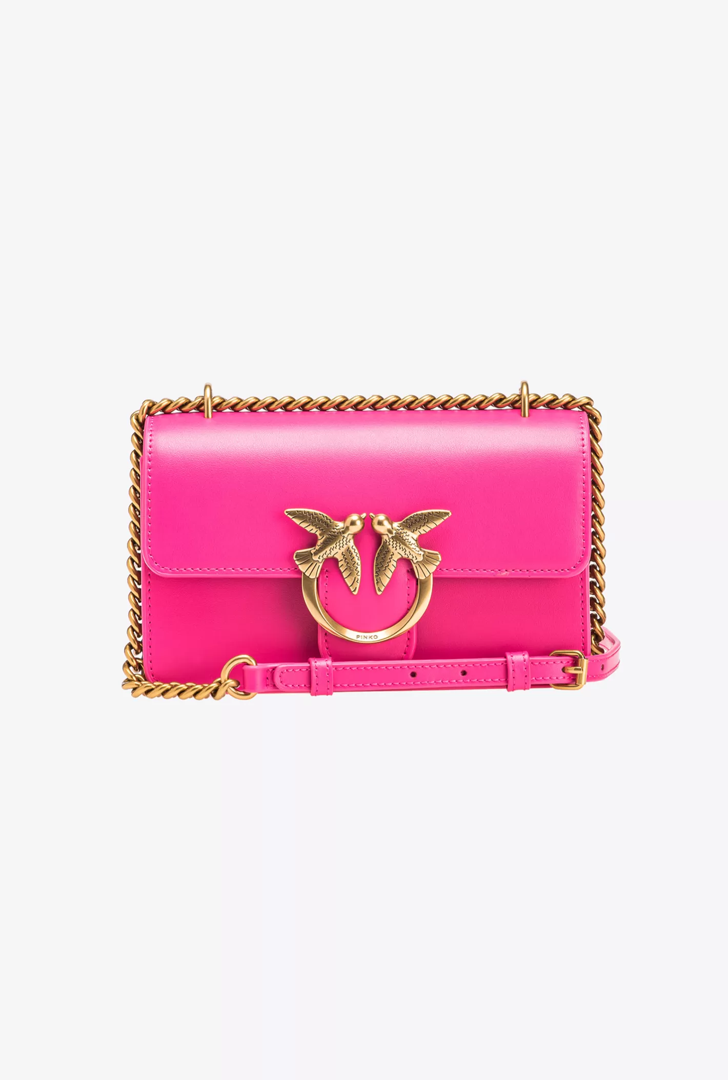 Pinko Mini Love Bag One Simply PINK PINKO-ANTIQUE GOLD Best