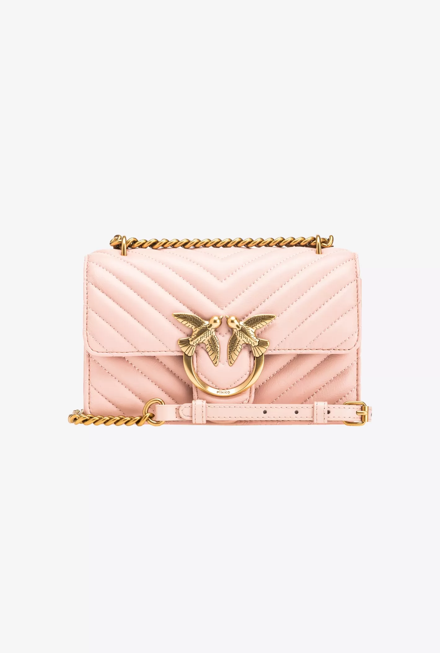 Pinko Mini Love Bag One Simply ROSA/POLVERE ROSA-ANTIQUE GOLD Outlet