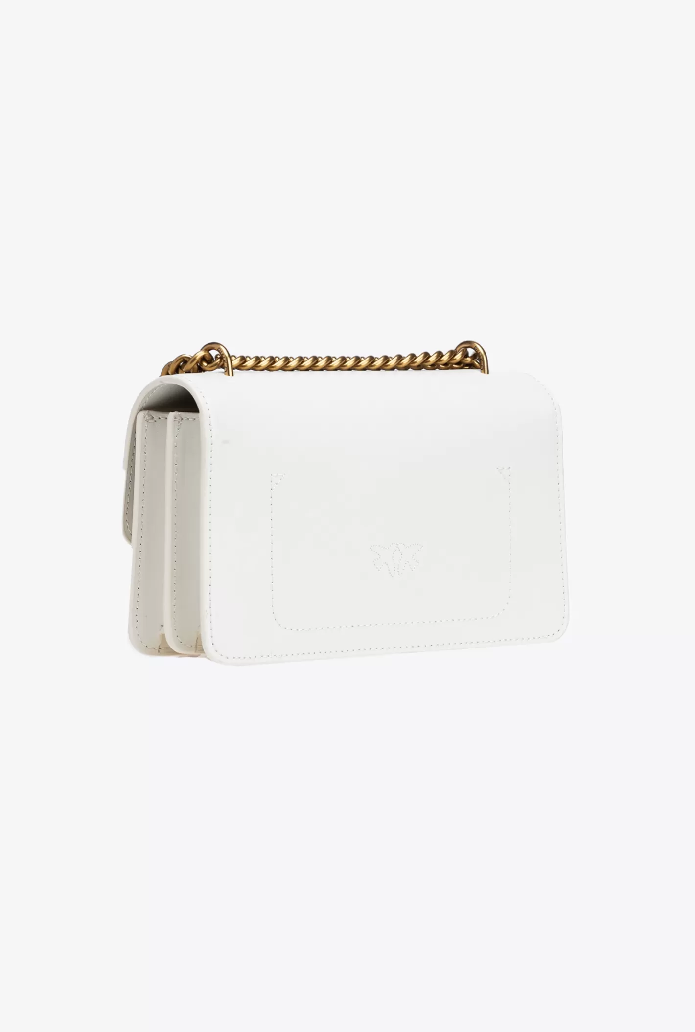 Pinko Mini Love Bag One Simply BIANCO+BANCO-ANTIQUE GOLD Fashion