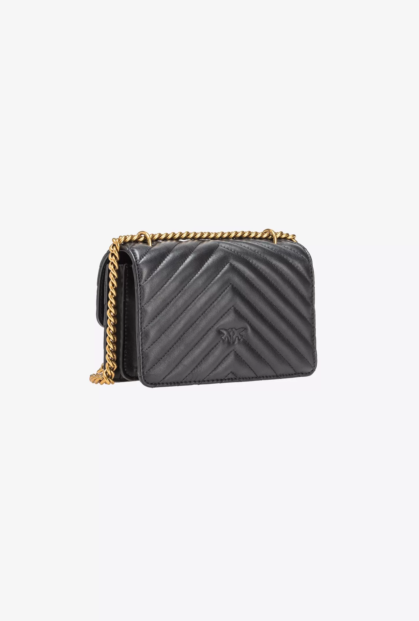 Pinko Mini Love Bag One Simply NERO-ANTIQUE GOLD Sale