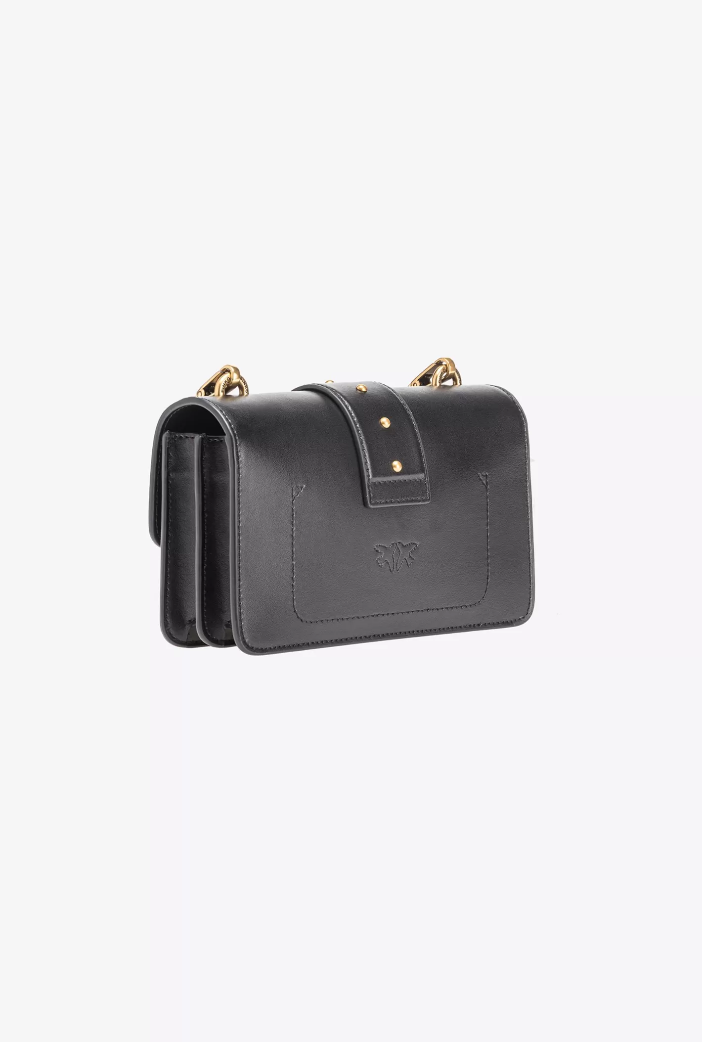 Pinko Mini Love Bag One Simply NERO-ANTIQUE GOLD Outlet