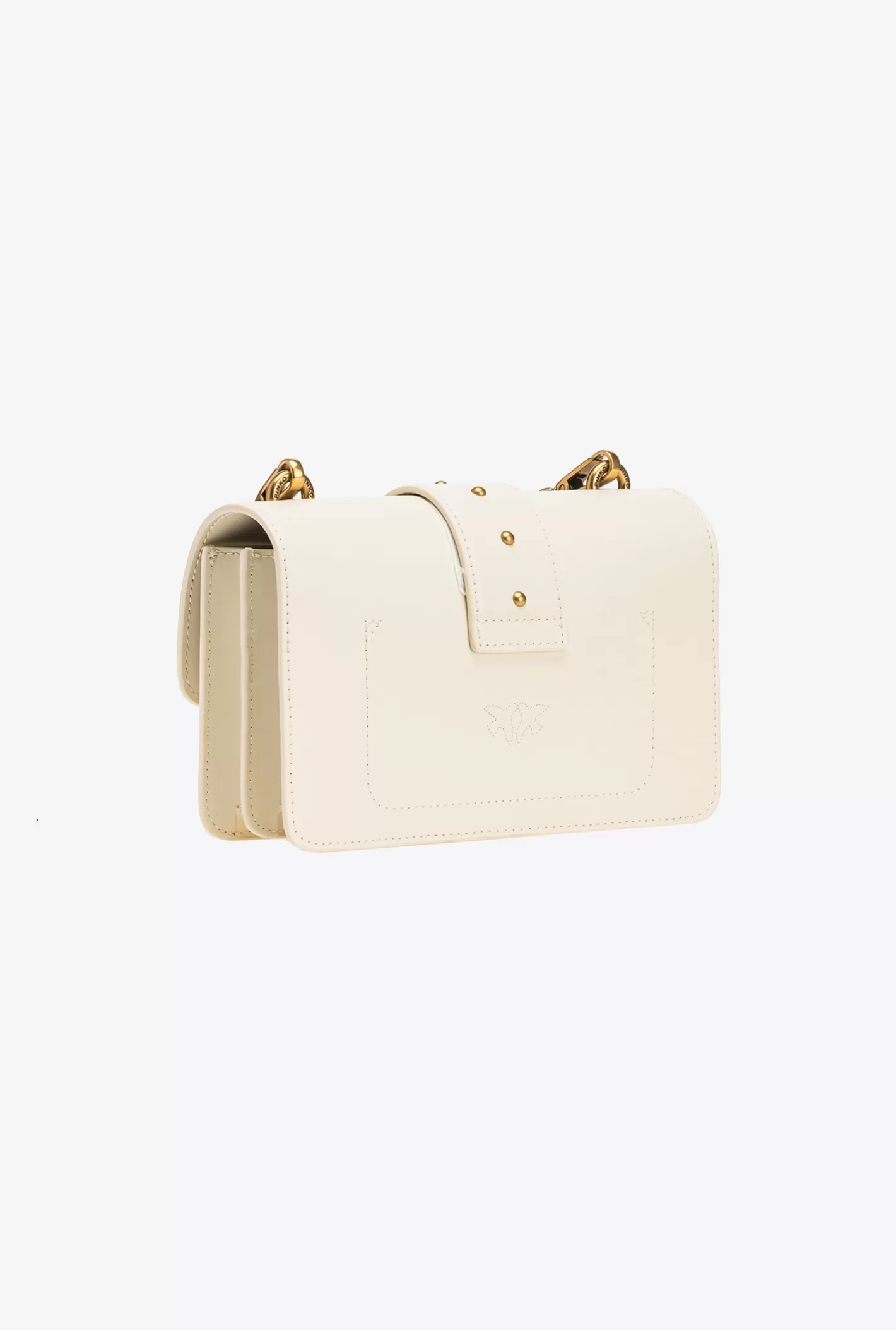 Pinko Mini Love Bag One Simply BIANCO+BANCO-ANTIQUE GOLD Cheap