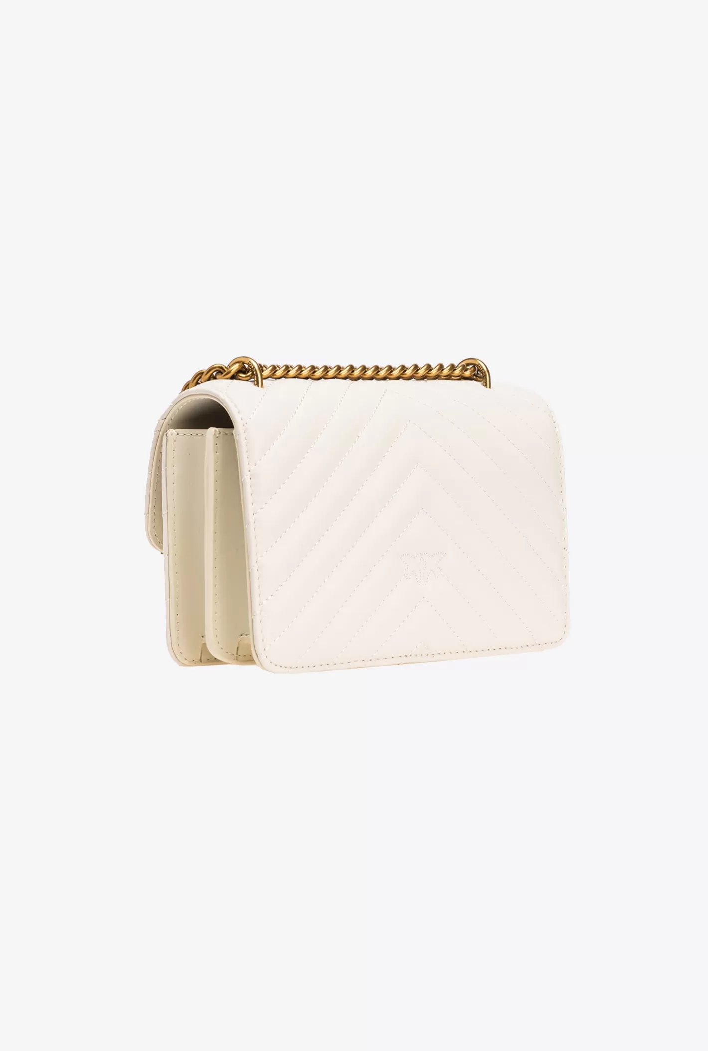 Pinko Mini Love Bag One Simply BIANCO+BANCO-ANTIQUE GOLD Cheap