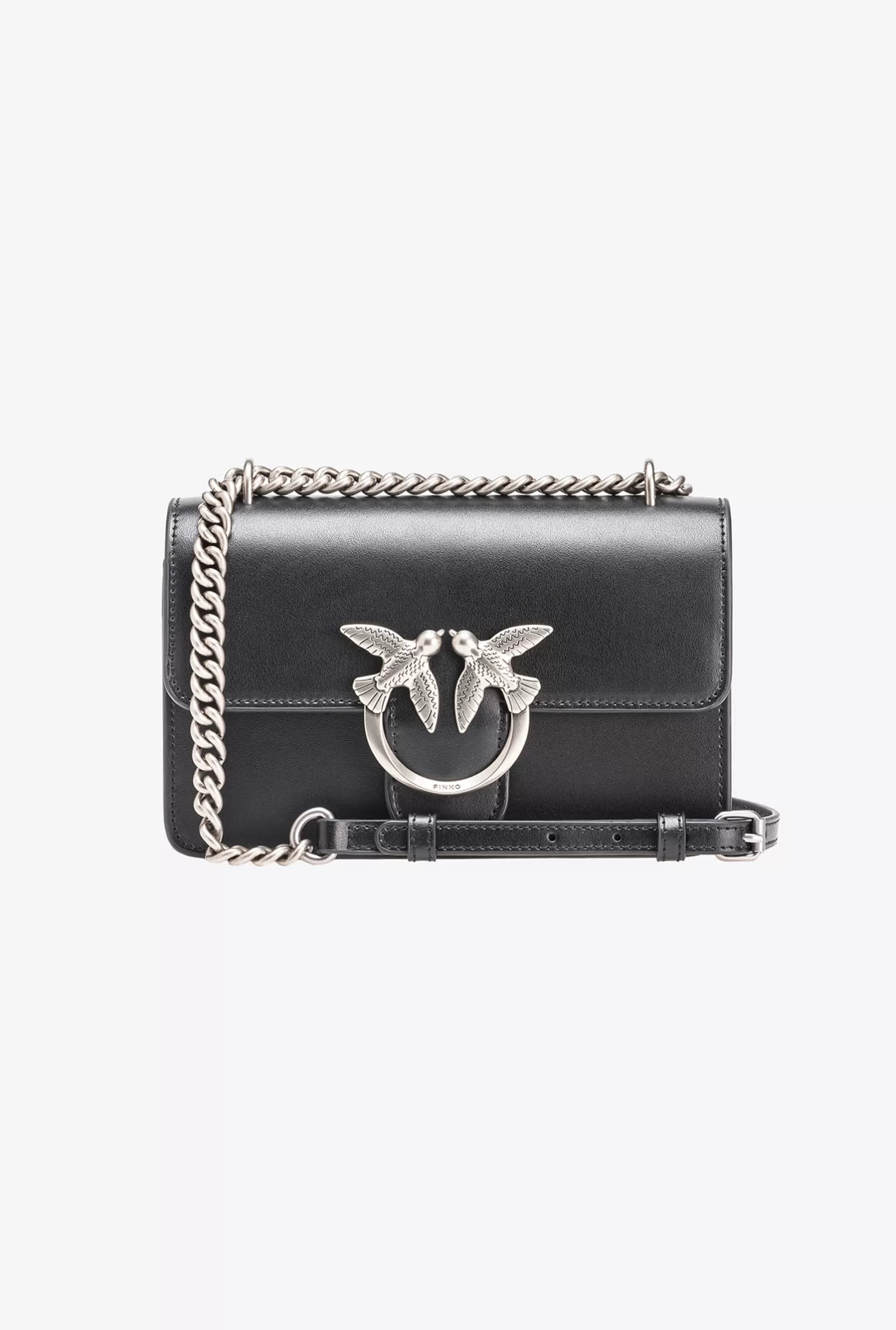 Pinko Mini Love Bag One Simply NERO-OLD SILVER Outlet