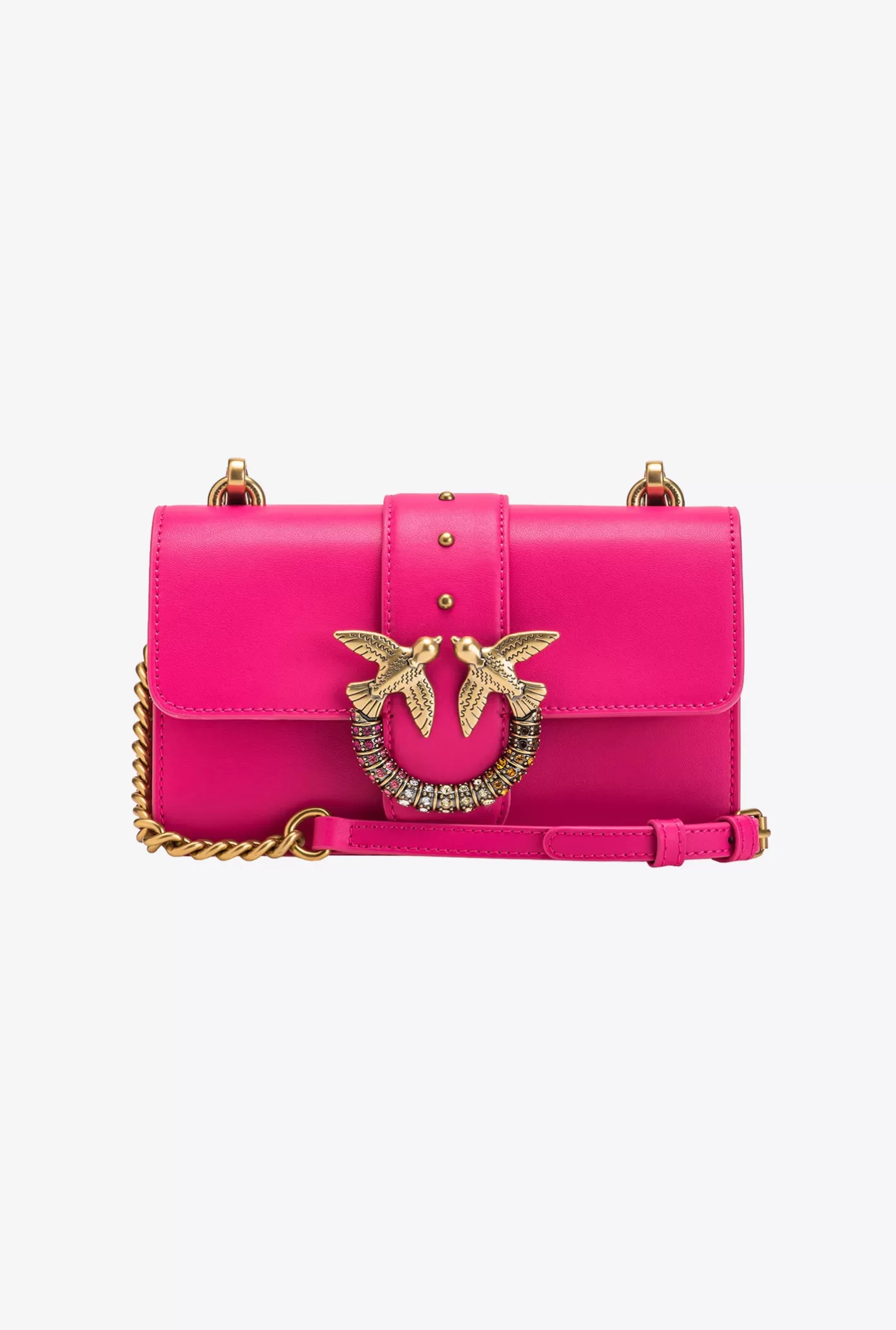 Pinko Mini Love Bag One Simply Jewel PINK PINKO-ANTIQUE GOLD Store