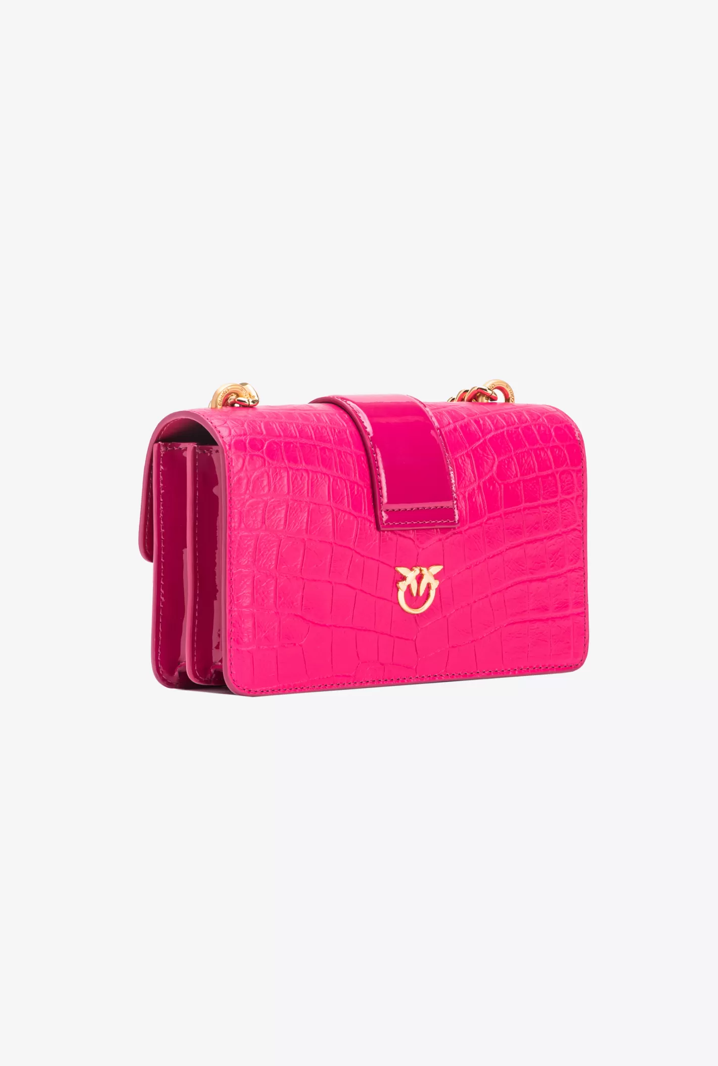 Pinko Mini Love Bag One vernice e cocco Galleria PINK PINKO-BRUSHED GOLD Best Sale