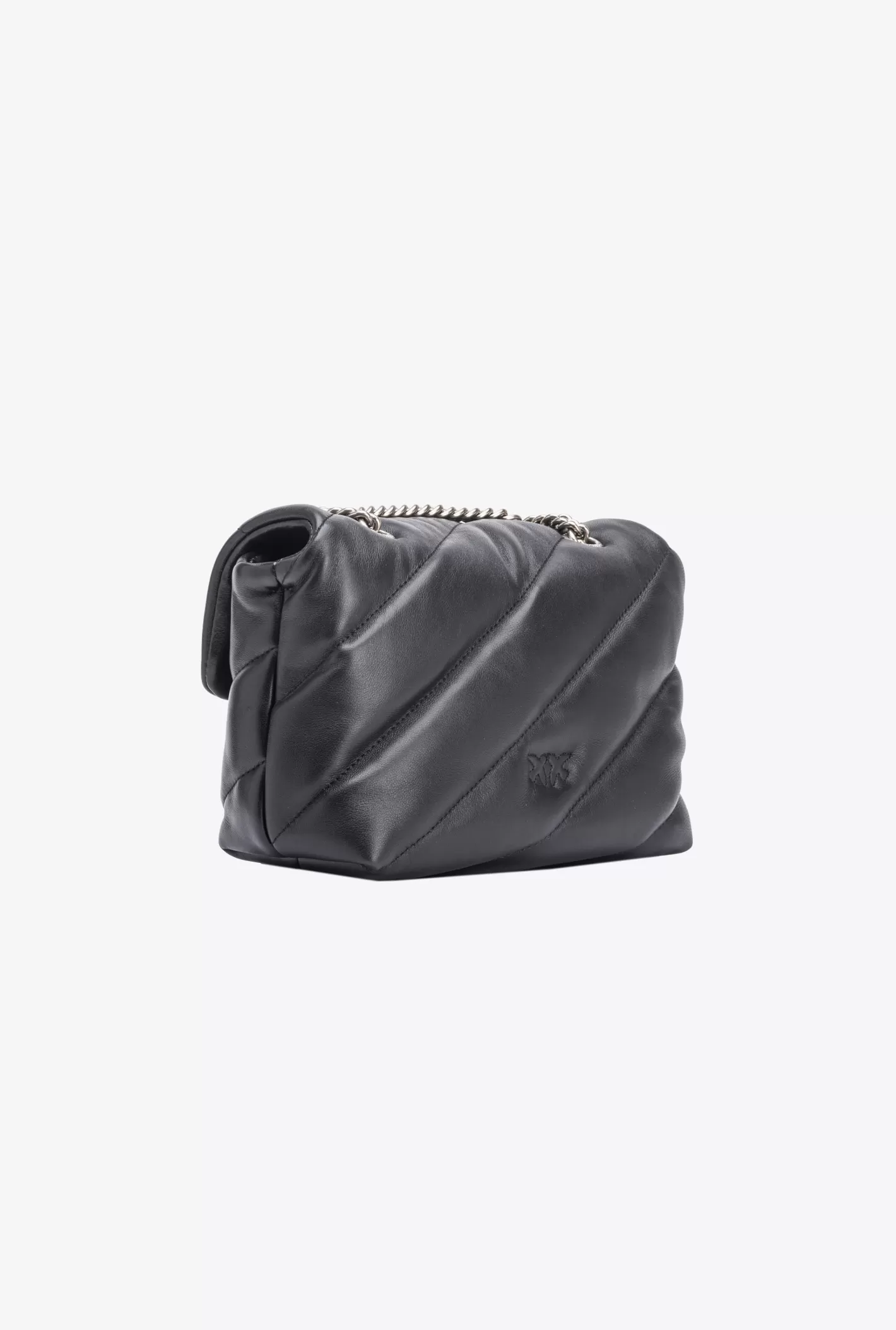 Pinko Mini Love Bag Puff Maxi Quilt NERO-OLD SILVER Store