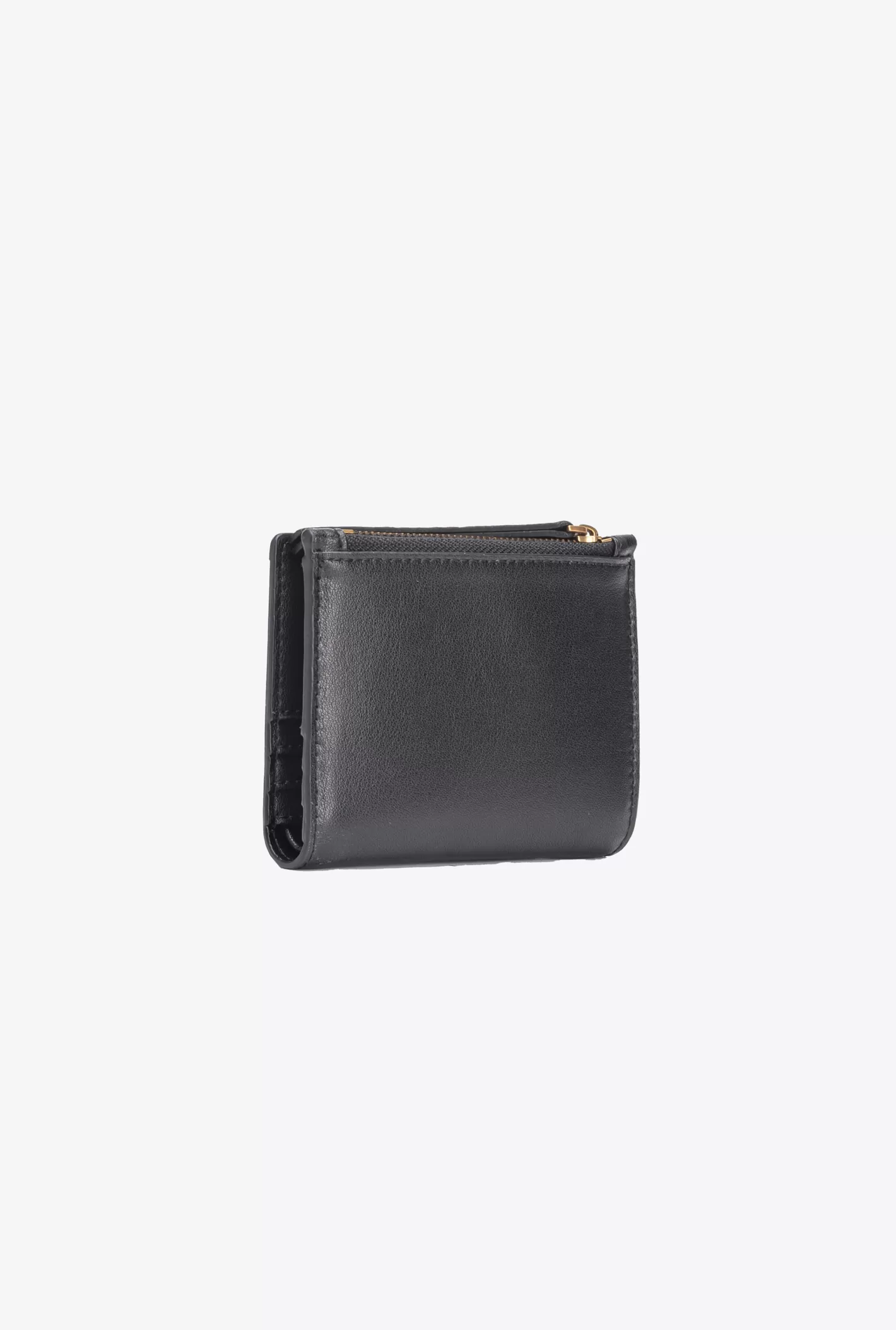 Pinko Mini portafoglio in pelle NERO-ANTIQUE GOLD Flash Sale