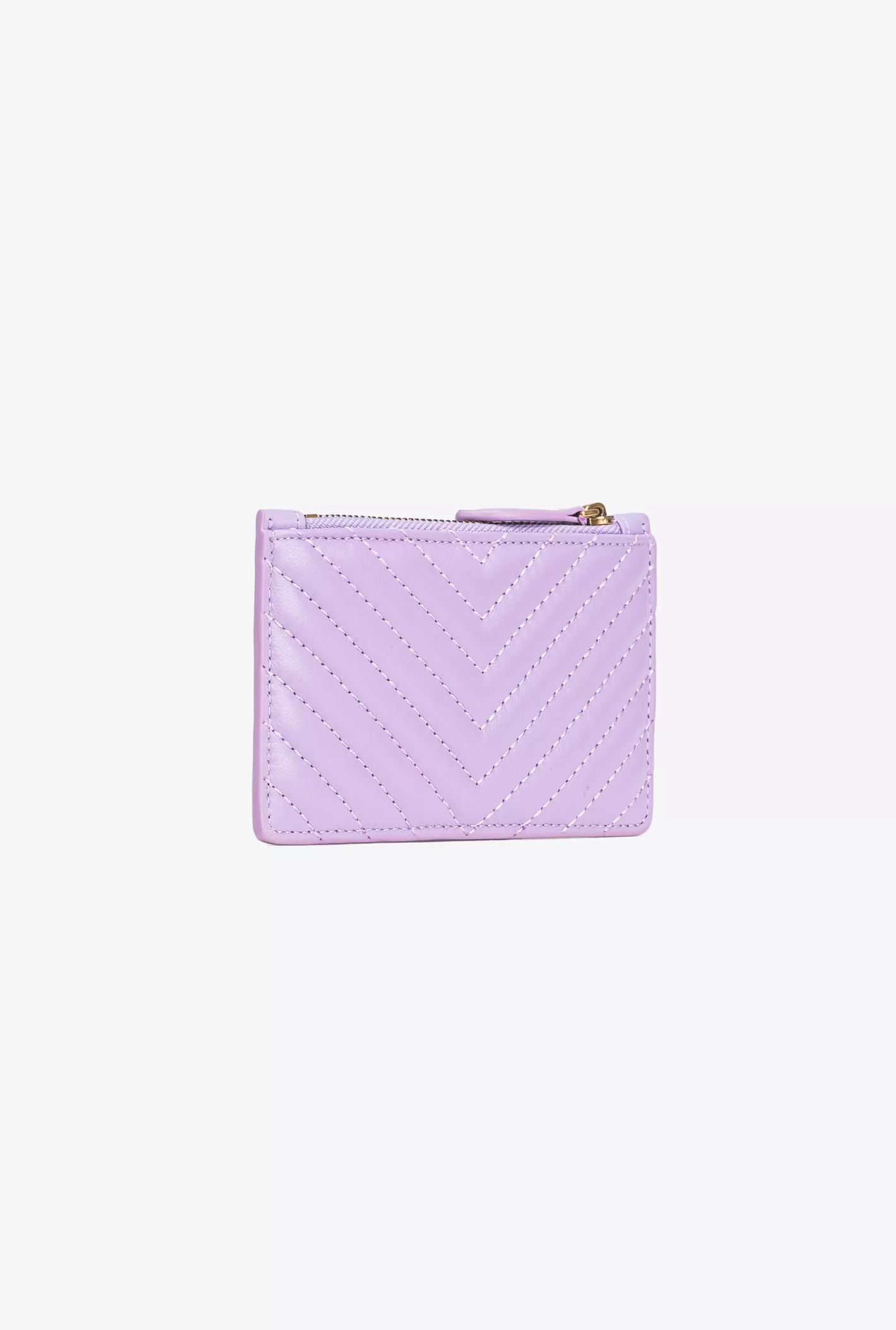 Pinko Porta carte chevron con zip TULIPANO VIOLA-ANTQUE GOLD Clearance