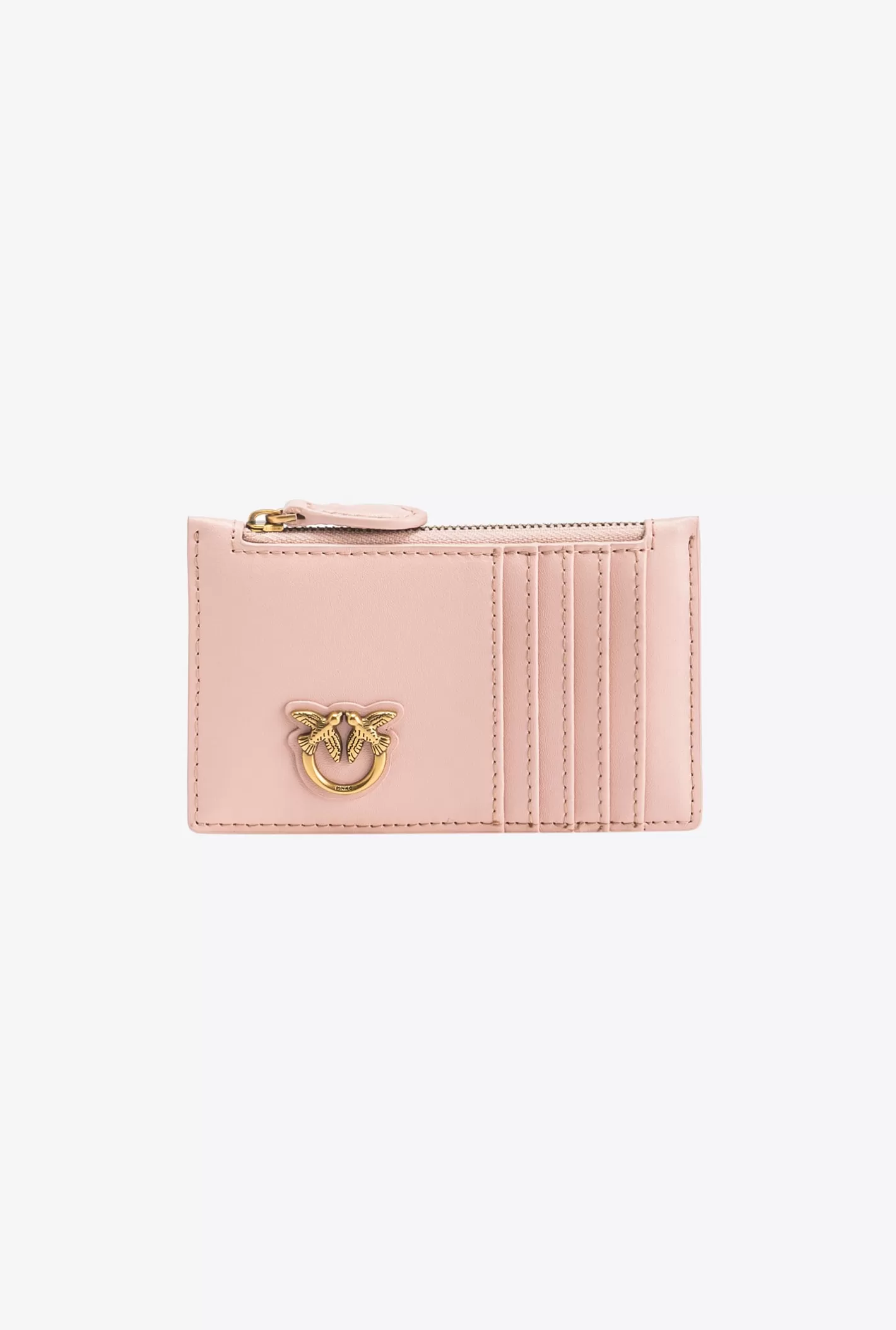 Pinko Porta carte con zip ROSA/POLVERE ROSA-ANTIQUE GOLD Clearance