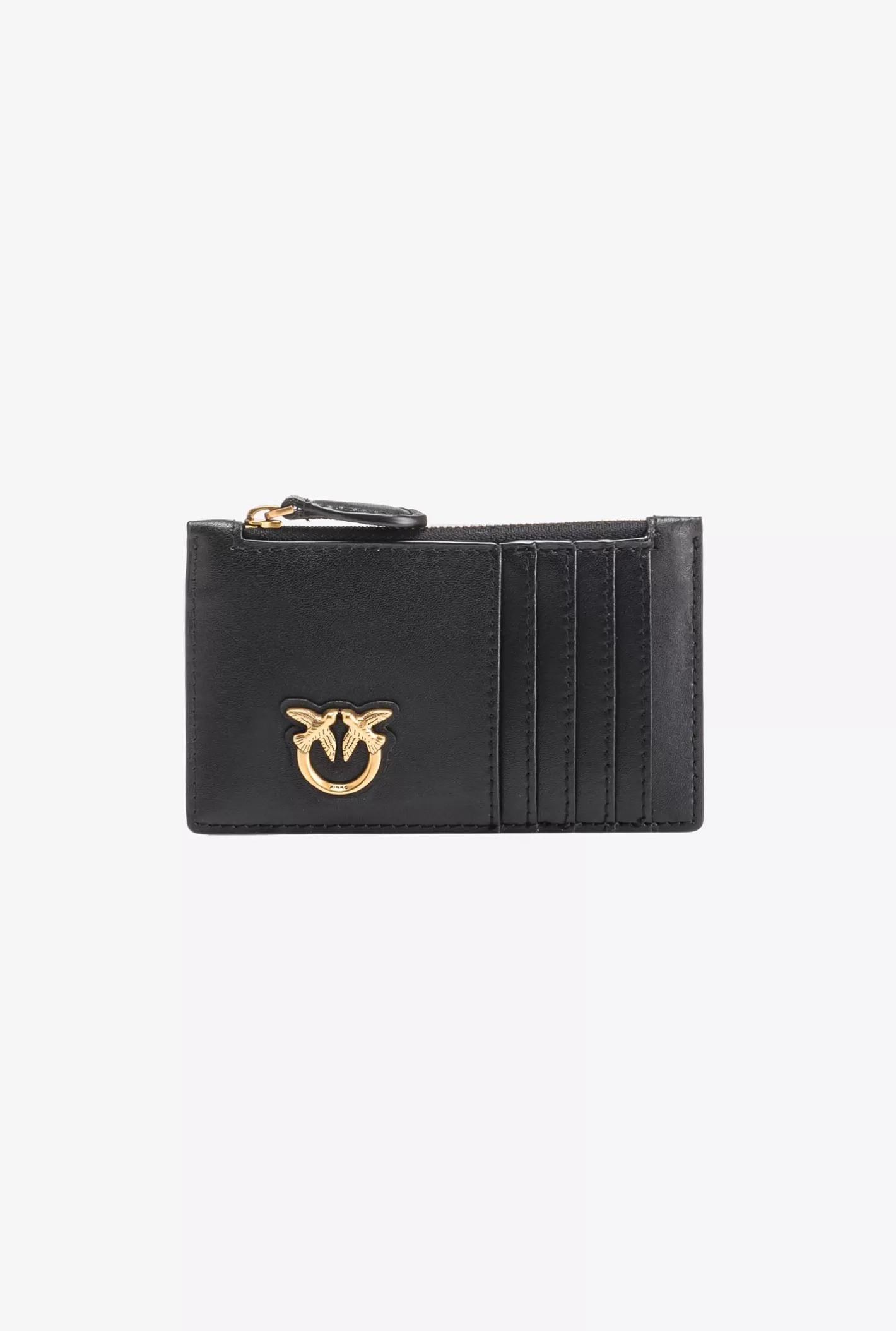 Pinko Porta carte con zip NERO-ANTIQUE GOLD Clearance