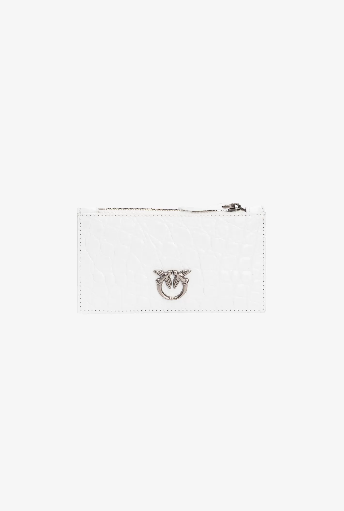 Pinko Portacarte cocco bianco Galleria BIANCO+BIANCO-OLD SILVER Clearance