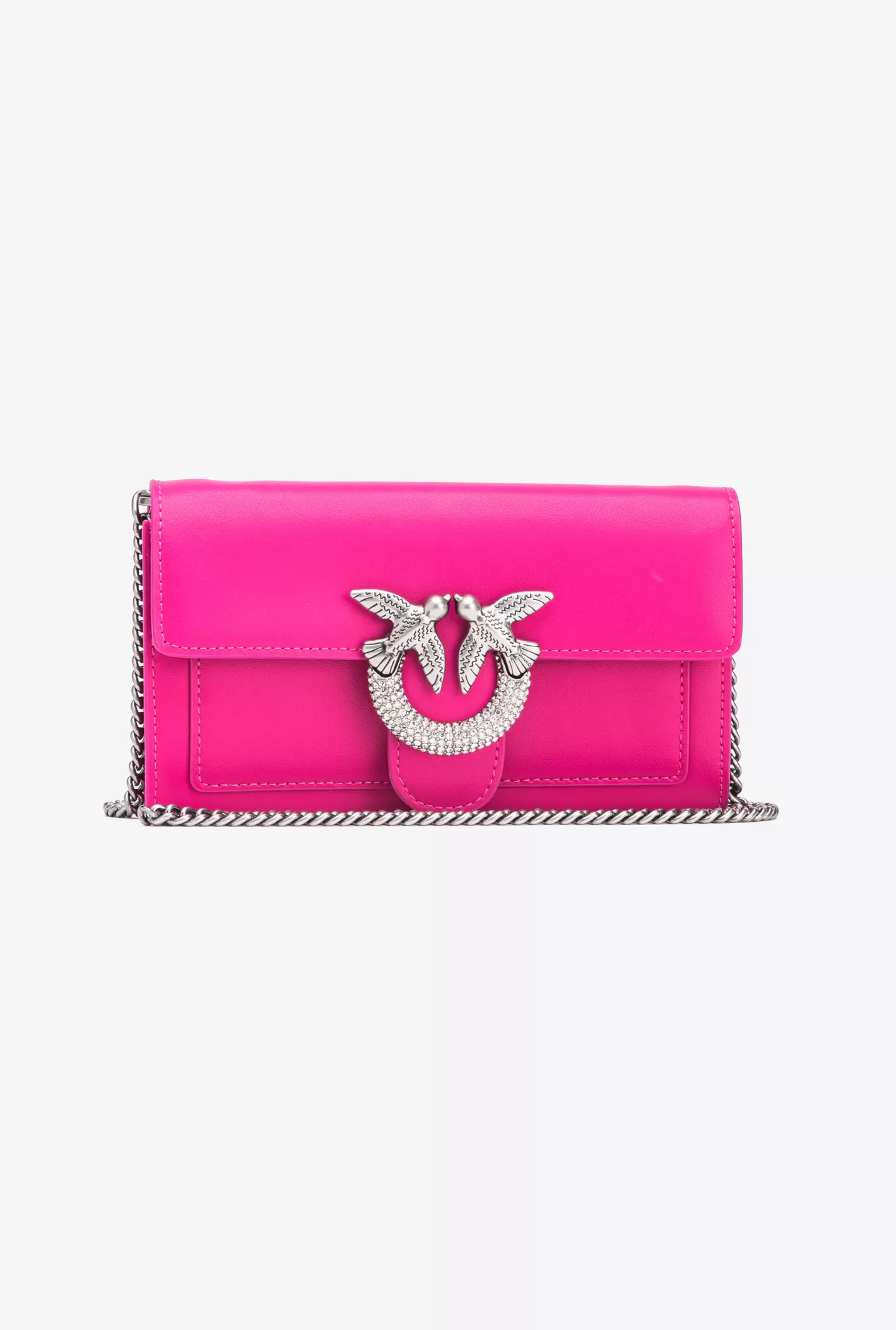 Pinko Portafoglio Love Bag One Wallet con strass PINK PINKO-OLD SILVER Shop