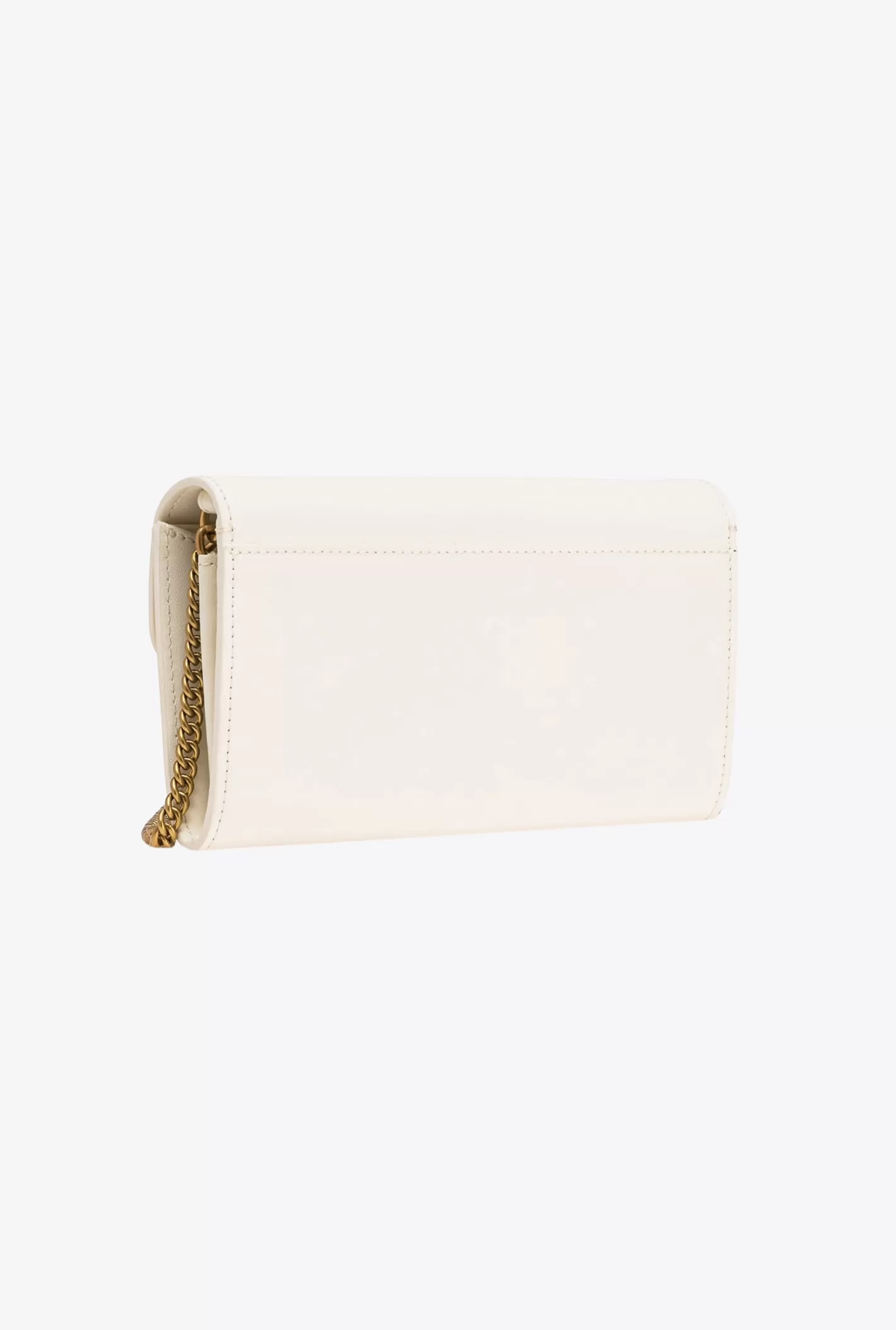 Pinko Portafoglio Love Bag One Wallet Simply BIANCO+BANCO-ANTIQUE GOLD Clearance