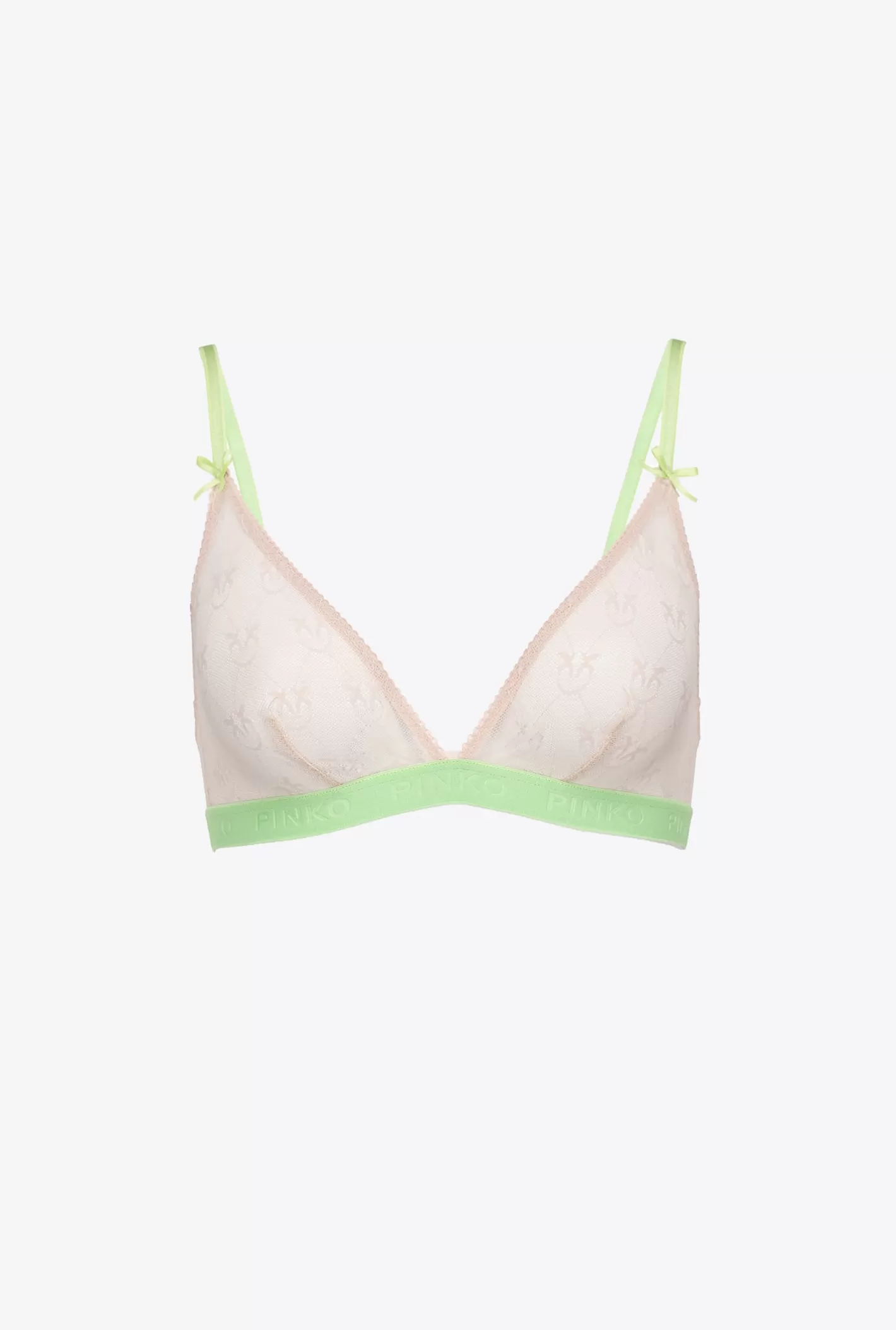 Pinko Reggiseno a triangolo in pizzo ROSA/VERDE Discount