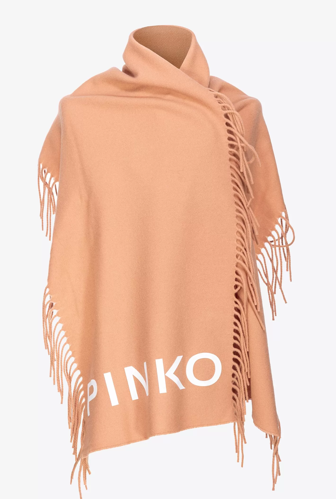 Pinko Sciarpa con frange MOUSSE AL MOCA Shop