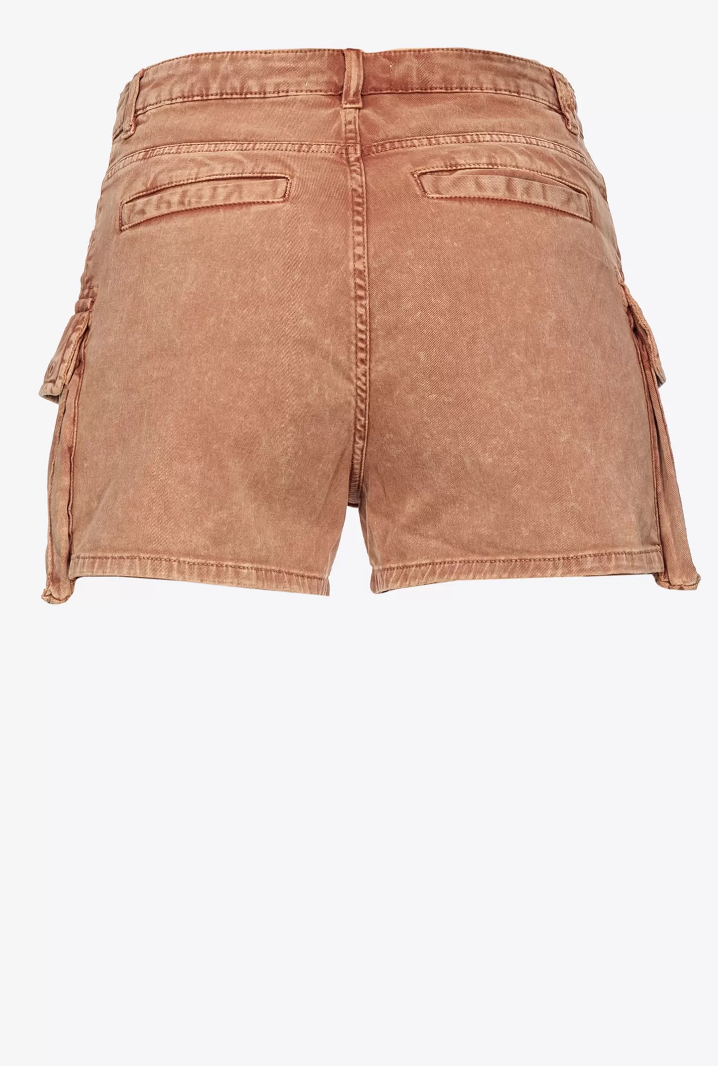 Pinko Shorts cargo drill marmorizzato MARRONE COGNAC CASTANO New