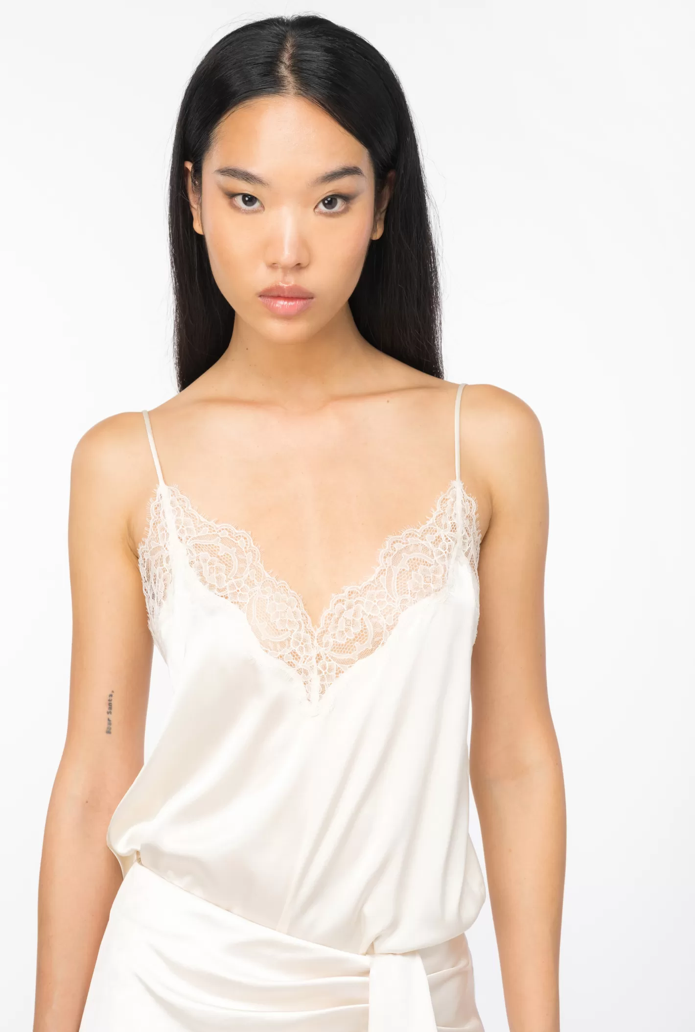 Pinko Top lingerie con pizzo PERGAMENA PAST. Discount