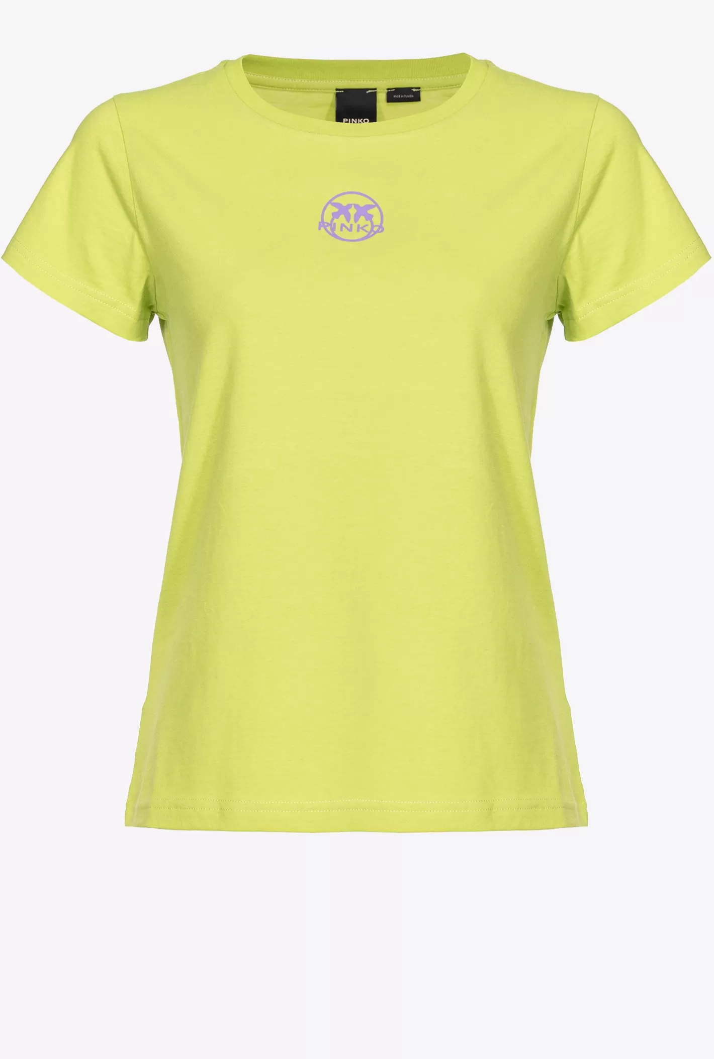 Pinko T-shirt stampa logo GIALLO  LIME Outlet