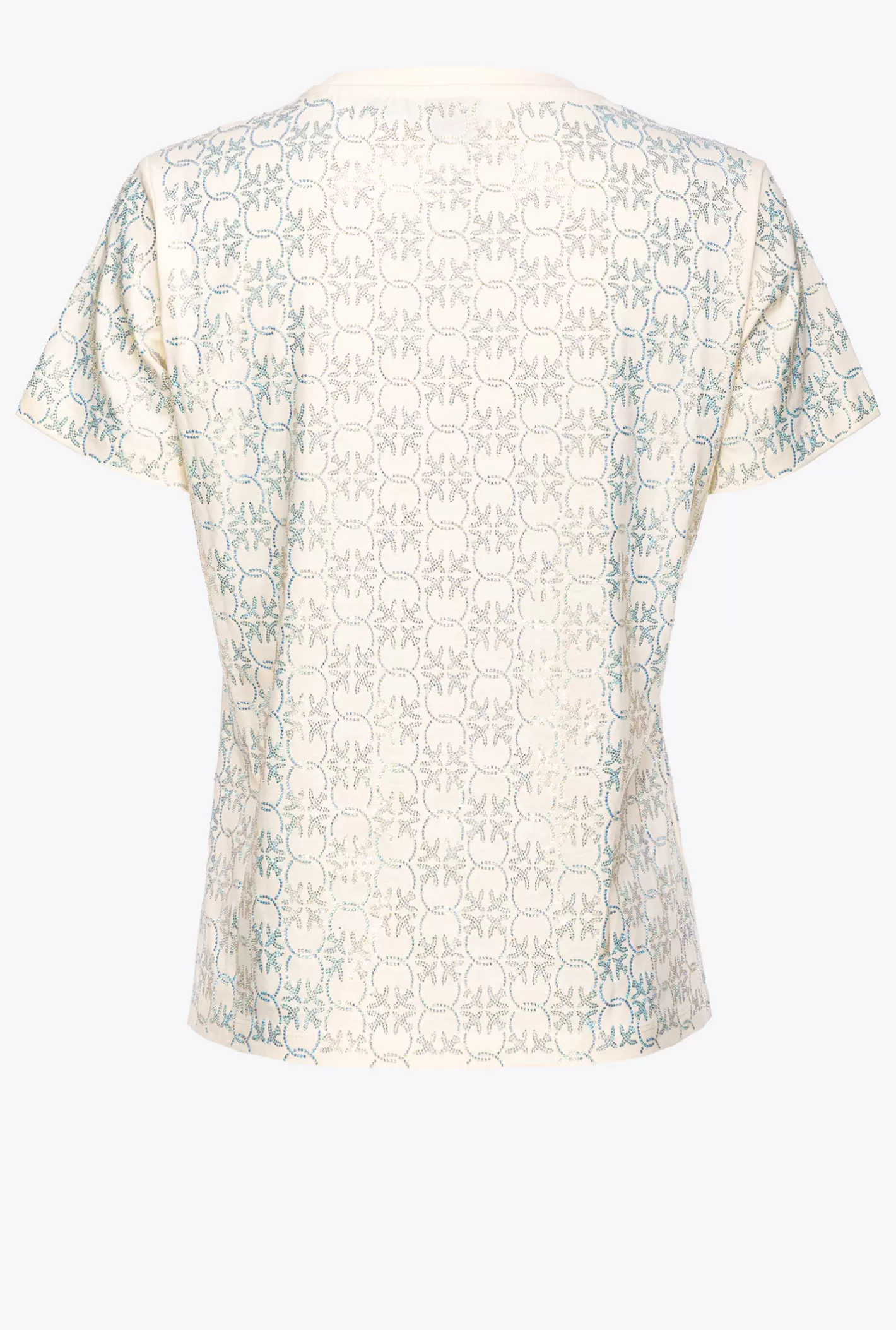 Pinko T-shirt strass Love Birds Monogram PAPIRO Hot