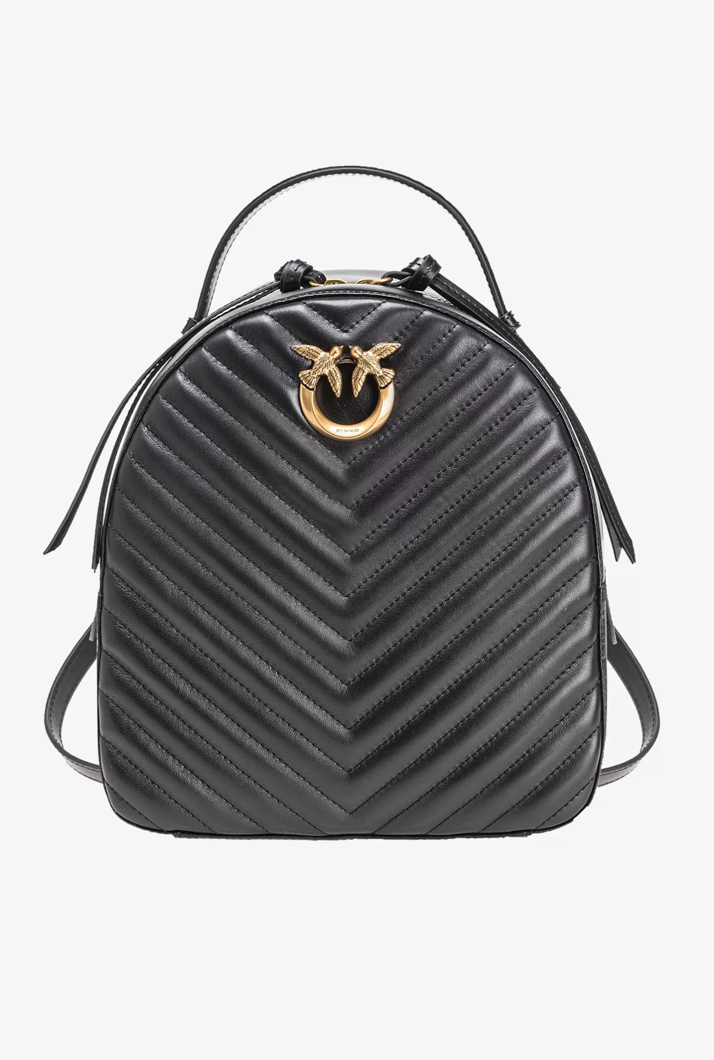 Pinko Zaino Love Backpack NERO-ANTIQUE GOLD Clearance